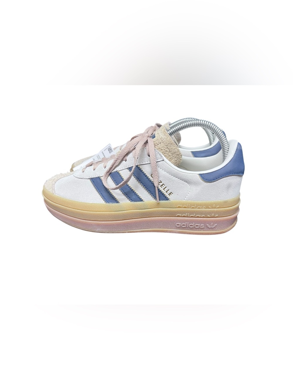 New Adidas Gazelle Sneakers in Cream and Blue Sz 8